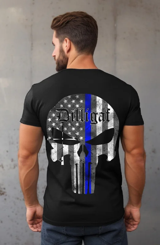 Massive Savings Blue Lives Matter Punisher Tee