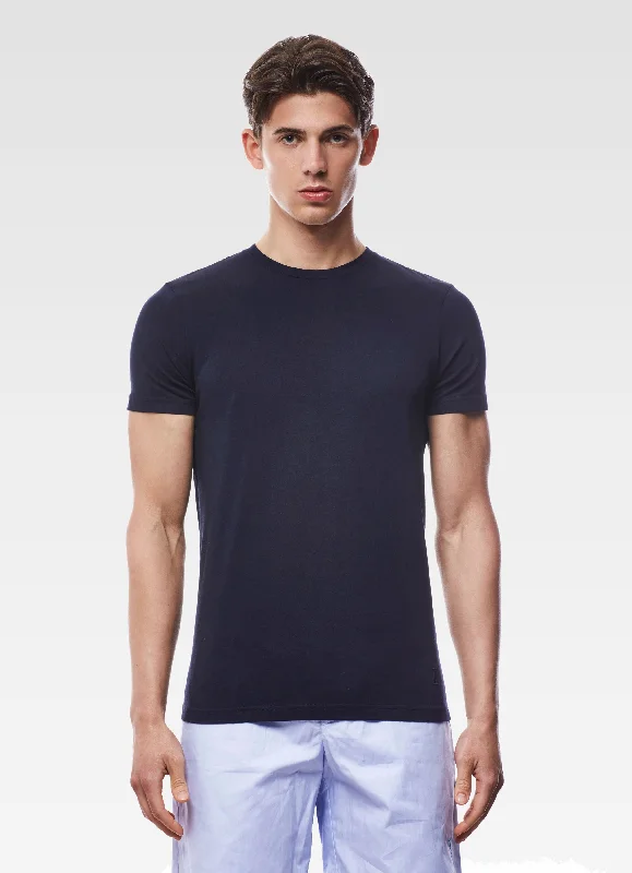 Weekend Bargains to Relish COTTON T-SHIRT NAVY