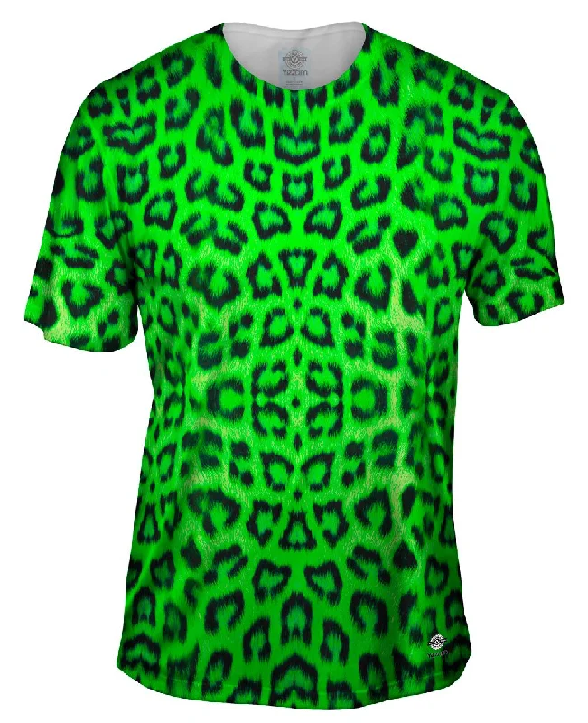 Final Clearance Neon Green Leopard Animal Skin