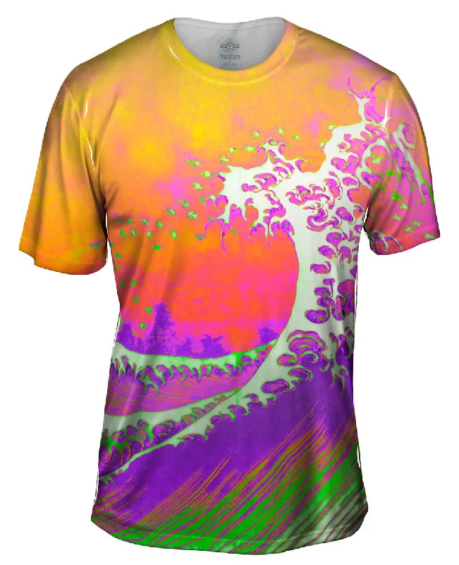 Weekend Bargains to Sizzle Pop Art Hokusai - "The Great Wave Orange Purple" (1830)