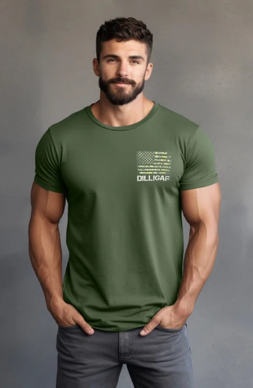Weekend Offers That Sizzle Simple Camo Flag T-shirt