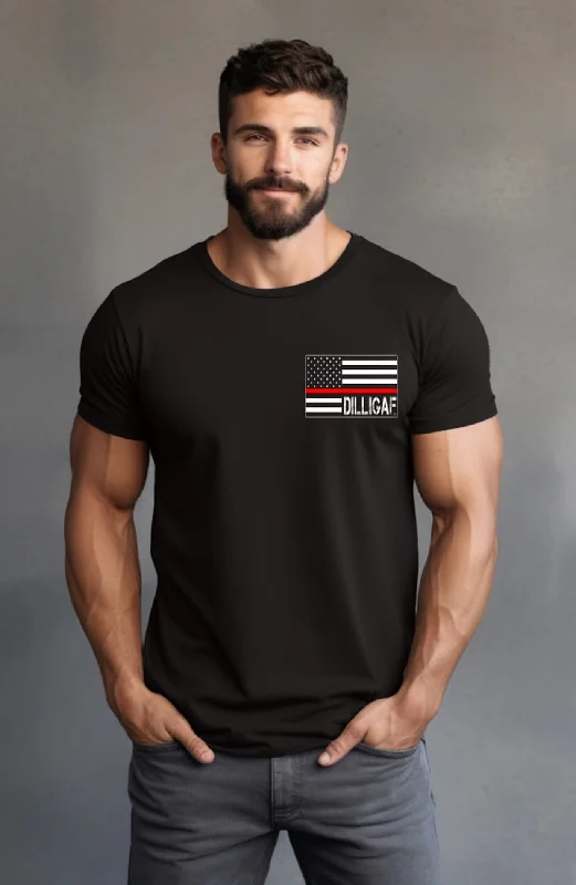 Daily Deals Simple Red Line T-shirt